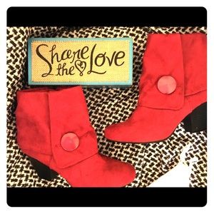 •*SOLD*•*•*Red Covington Booties 7.5